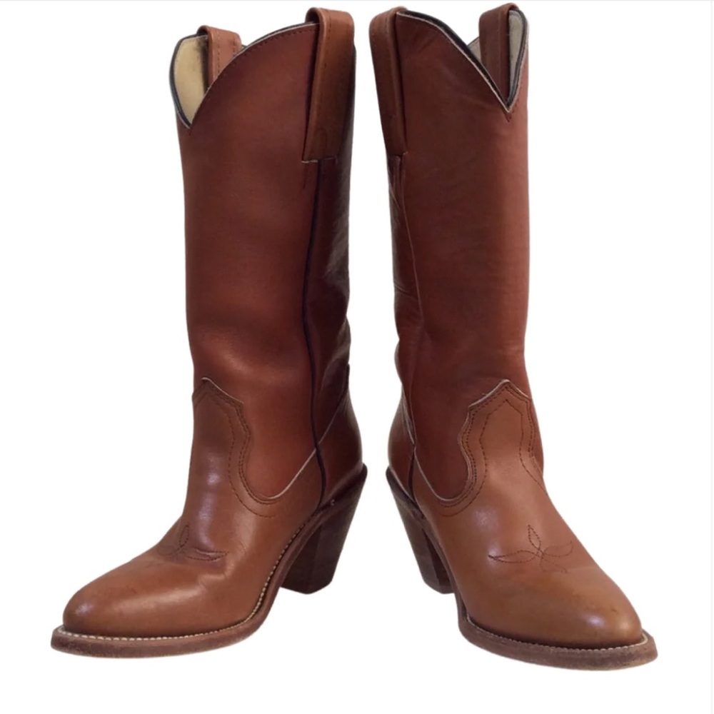 Frye Western Brown Leather Boots 🤠